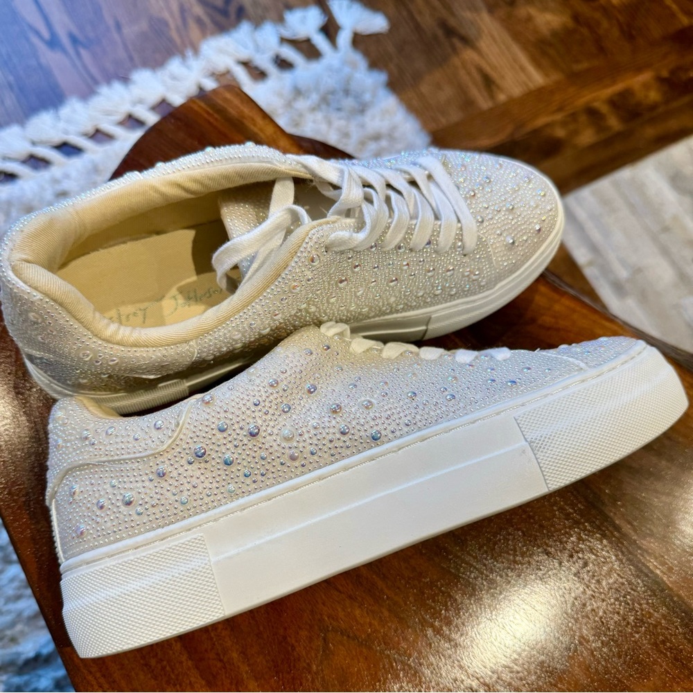 Betsey Johnson “Sidny Ivory” Bridal Sneakers